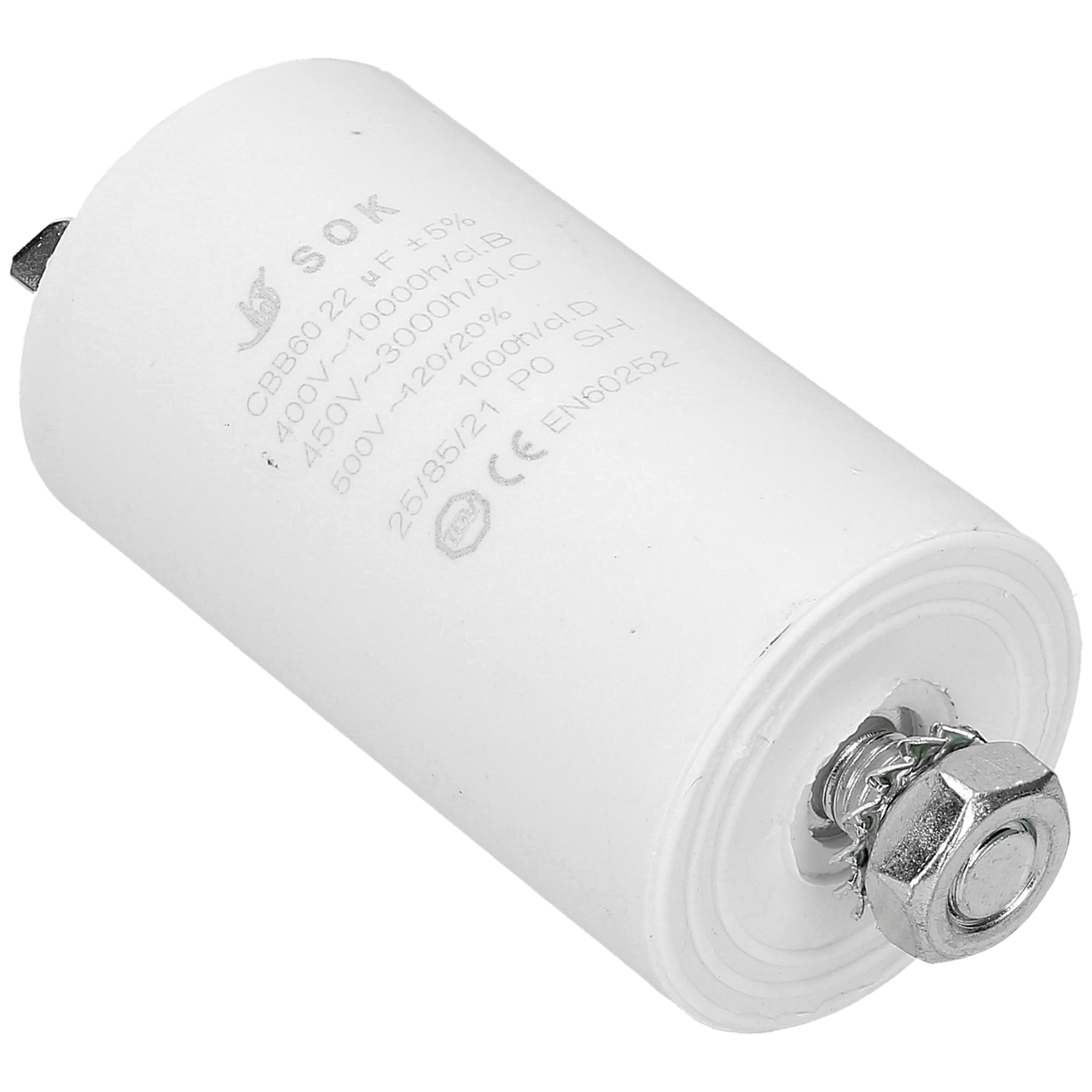Kondensator do lodówki Electrolux 22uF 450V