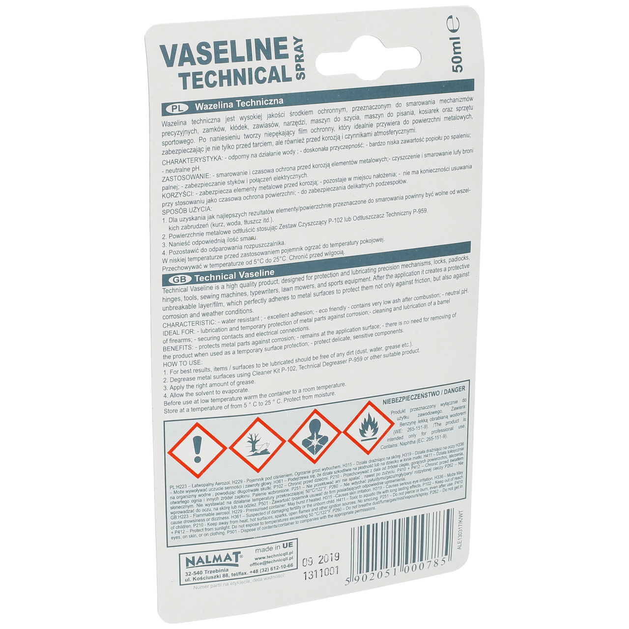 WAZELINA TECHNICZNA 50ML SPRAY TECHNICQLL