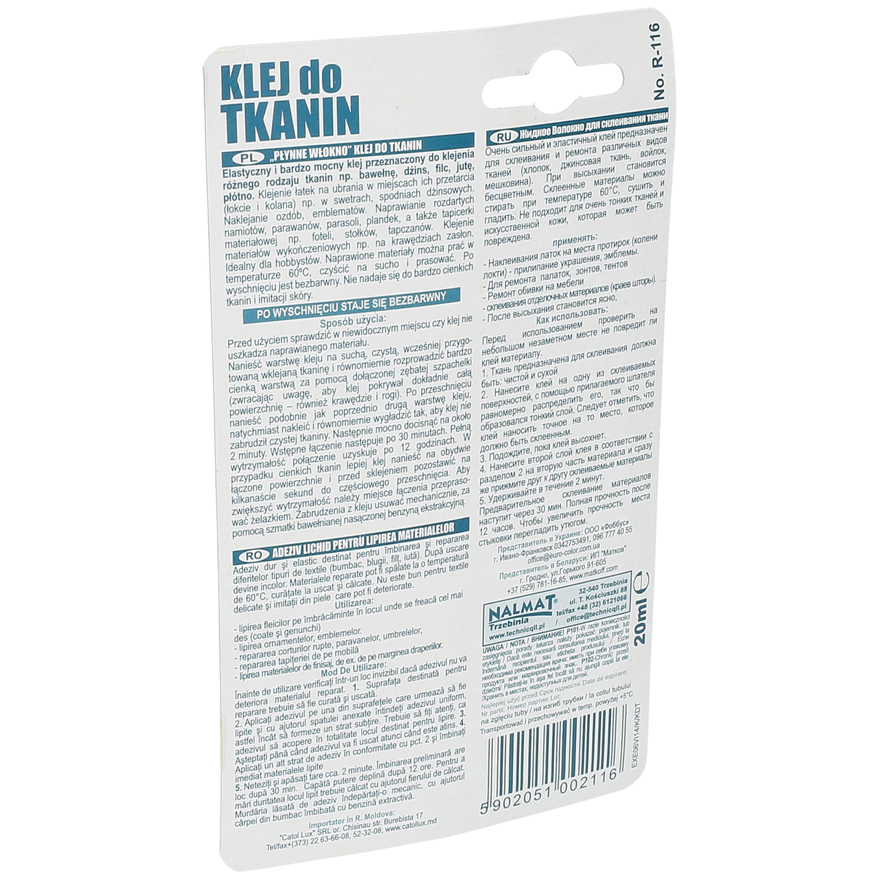 KLEJ DO TKANIN TECHNICQLL 20ML