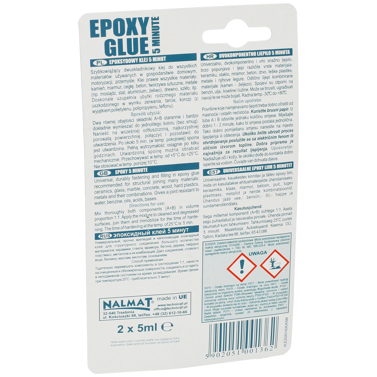 KLEJ EPOKSYDOWY TECHNICQLL E-362 DO SZKŁA